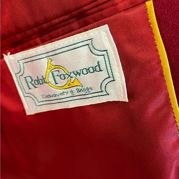 Vintage Robt Foxwood Red 100% Pure Wool Lined Jacket Blazer Size 14/16 - Picture 8 of 10
